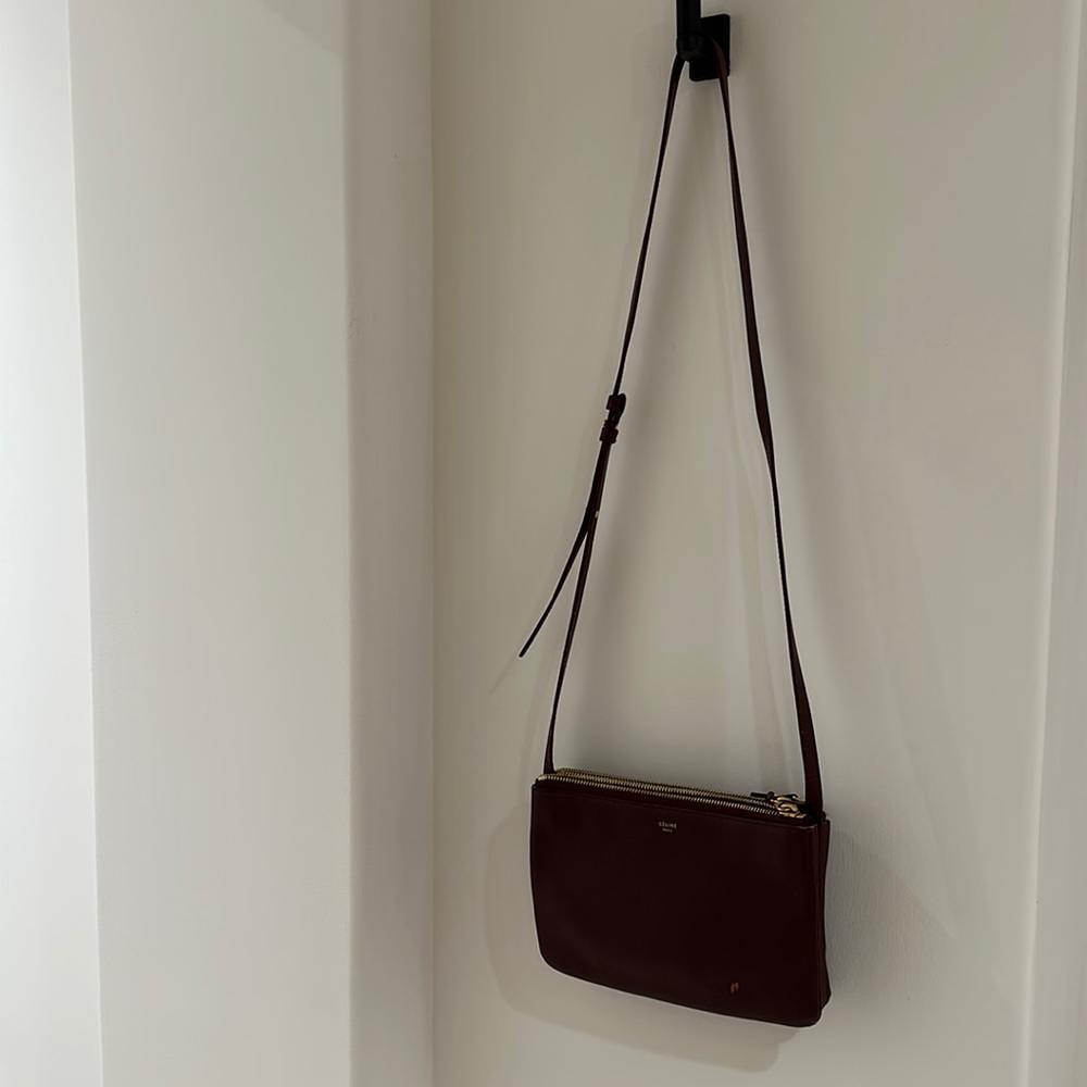 Celine Trio leather crossbody bag
